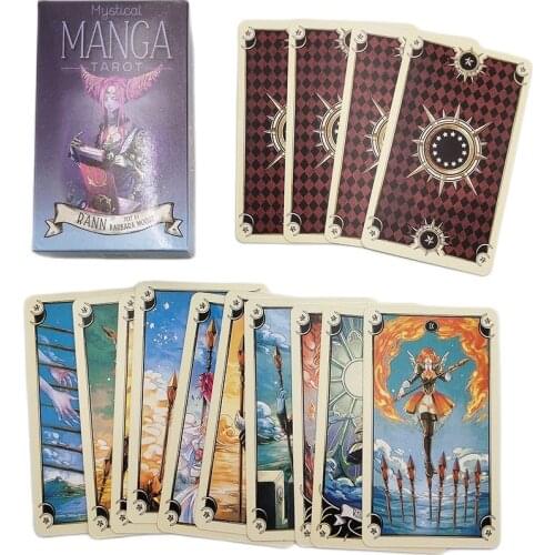 Magic Manga Tarot Deck Mysterious Fate Witch Divination Gameplay 78 Tarot Card Family Friend Party Entertainment Board Game
