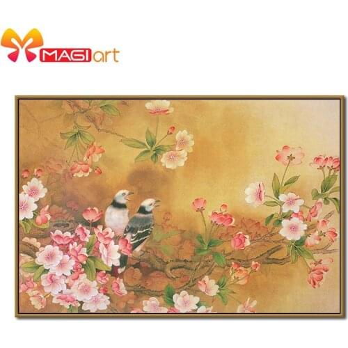 Cross stitch kits Embroidery needlework sets 11CT water soluble canvas patterns 14CT Chinese Style A pair of eagles-NCMA059