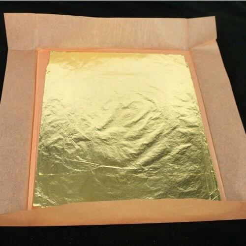 High Quality Imitation Gold Leaf Color 2.5 Color 2.0 without interpaper 16 x16 cm 10000 pcs per box - Loose Gilding Gold Leaf