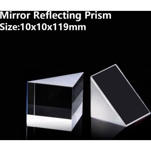 Mirror Reflecting prism Isosceles right angle optical glass visual angle Detection prism Reflecting slope 90° 10X10X119mm