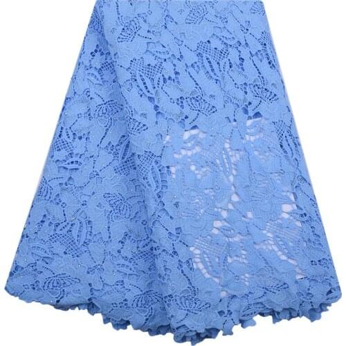 Zhenguiru 2021guipure Cord Fabric High Quality African Fabric Bright Diamond Nigerian Fabric For Women Wedding Party Dress A2187