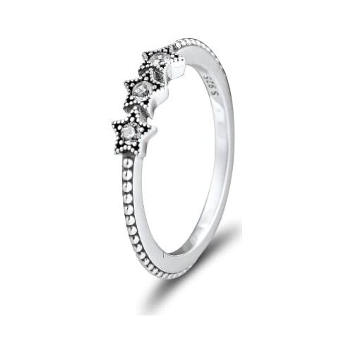 Genuine 925 Sterling Silver Clear CZ Celestial Stars Ring Wedding Engagement Rings for Women Fashion Jewelry anillos mujer