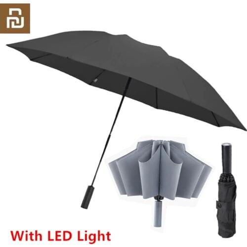 90Fun 8K Automatic Reverse Folding Umbrella Led Luminous Windproof Wind Resistant Umbrella UPF50+ Anti UV to youpin