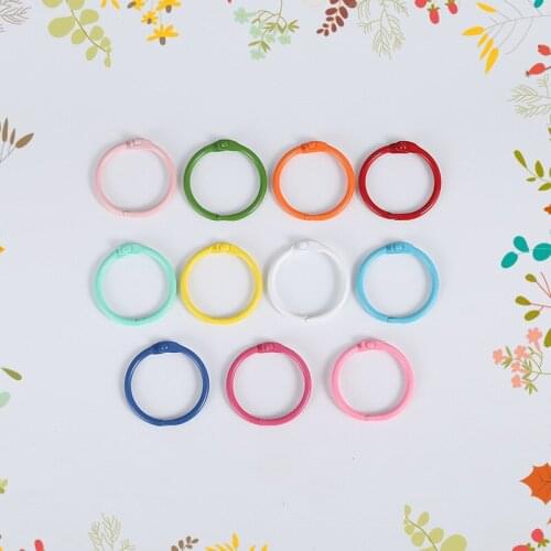 10Pcs/lot 25mm 30mm Colorful Painted Openable O Split Key Ring for DIY Handmade Buckle Dog KeyChain Jewlery Making Accessories