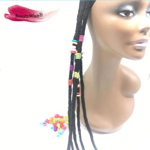 20Pcs Screw Dreadlocks bead Mix Color Plastic Braiding Hair Beads 5.5mm Hole beads for dreadlocks hair