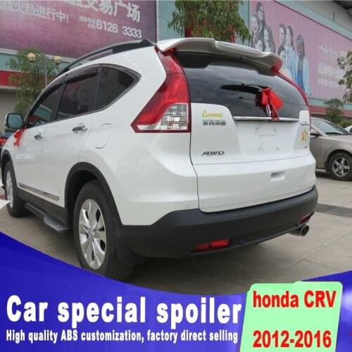 2012 2013 2014 2015 2016 For Honda CRV CR-V punching installation ABS spoiler by light rear window roof black white primer
