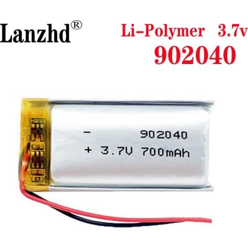 25pcs Batteries 3.7V 902040 700mAh Lithium Polymer LiPo Rechargeable Battery For Mp3 PAD DVD E-book bluetooth speaker LED light