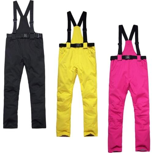 -30C Degree Suspenders Trousers Men Windproof Waterproof Winter Snow Snowboard Trousers Winter Skating Pants Skiing Ski Pants