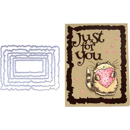 6pcs/Set Antique Frames Metal Cutting Dies Stencils for DIY Scrapbooking Album Embossing Paper Cards Decorative Crafts 12x9.2cm