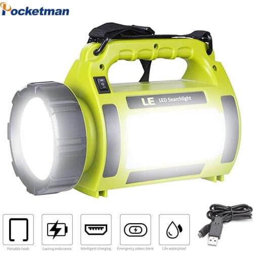 70000lm Rechargeable LED Camping Light 5 Modes Flashlight Lantern 3600mAh Power Bank Emergency Lamp With Shoulder Strap