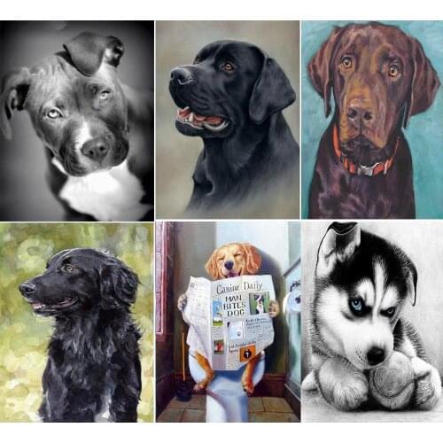 5D DIY Diamond Painting Labrador Picture Dog Needlework Embroidery Full Diamond Painting Rhinestone christmas Decoration TY781