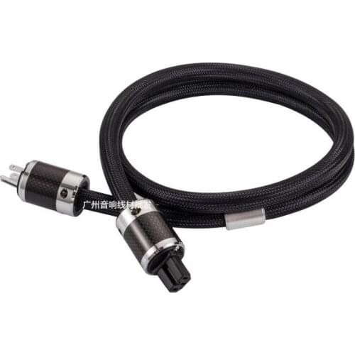 HIFI Audio Power Cable Power Cord with US AU EU Plug carbon fiber cable line hifi audio amp cd cable