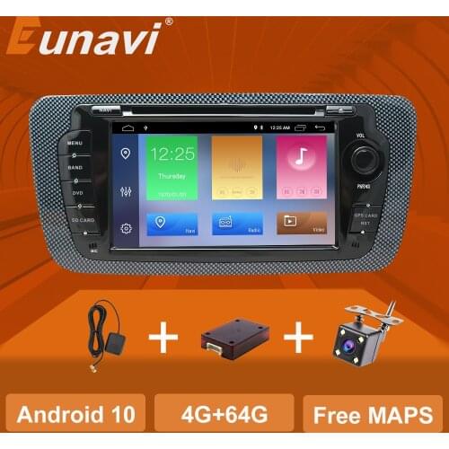 Eunavi Android 2Din Car Radio Audio DVD For Seat Ibiza 6j 2009 2010 2011 2012 2013 Multimedia Player 3G WIFI 2Din GPS Navigation