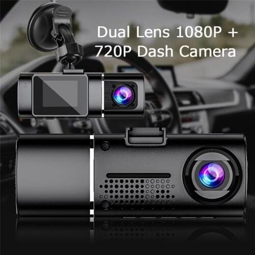 HD G2 Driving Recorder Set Gravity Sensing Double Lens Hidden Mini Car Camera 1.5 inch Cycle Record dash cam night vision