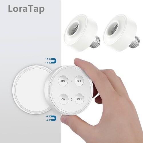 Wireless Light Socket with Magnetic Base Remote Control Lamp Holder for E26 E27 Led Bulb on Floor Lamp Hang Lamp
