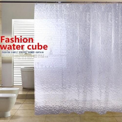 Quick sell through ebay Dunhuang burst creative 3D water cube EVA shower curtain thickening 15 silk waterproof mold curtain
