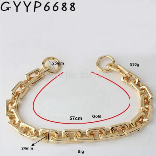 New 17mm 24mm Zinc alloy heavy chain bags strap parts DIY replacement cloud bag handles style matching Accessory high quality