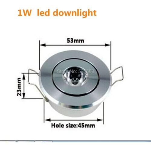 DHL 50pcs/lot high 1w dimmable led downlight Aluminum Material high quality outdoor light