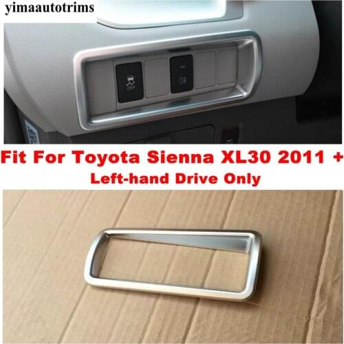 Head Lights Lamps Headlight Switch Button Panel Cover Trim Decoration Car Styling For Toyota Sienna XL30 2011 - 2020 Interior