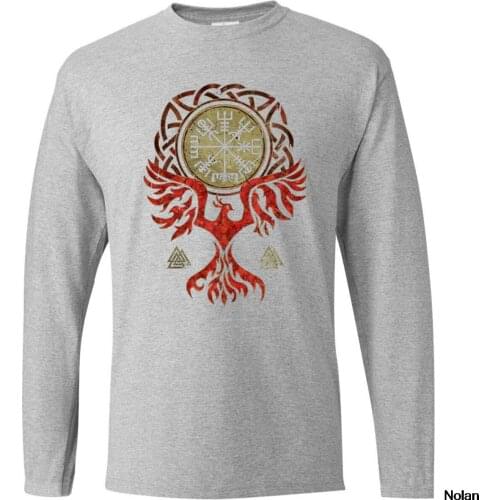 Odin Vikings T Shirt Lothbrok Lagertha Athelstan Valhalla Long Sleeve T-shirt Spring Autumn Tracksuit Tshirts Round Neck Tops