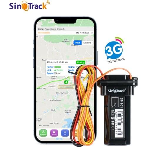 3G WCDMA Mini Tracker Waterproof Builtin Battery GPS ST-901 for Car vehicle gps device 4 PIN Cable with Relay for Remote Control