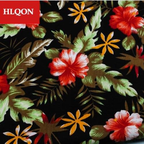 HLQON 150X100cm 100%cotton print fabric lining silk soft cotton tissue for fashion dress, bed sheet, home decor,patchwork