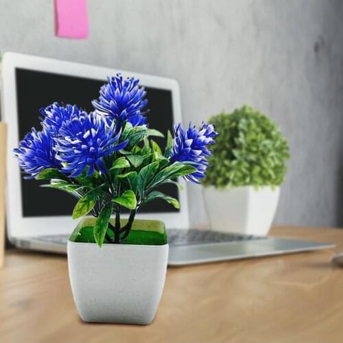 1 Set Artificial Dried Flowers Potted Flowers Realistic Wedding Arrangement Plastic Reception Desk Simulation Bonsai for Home