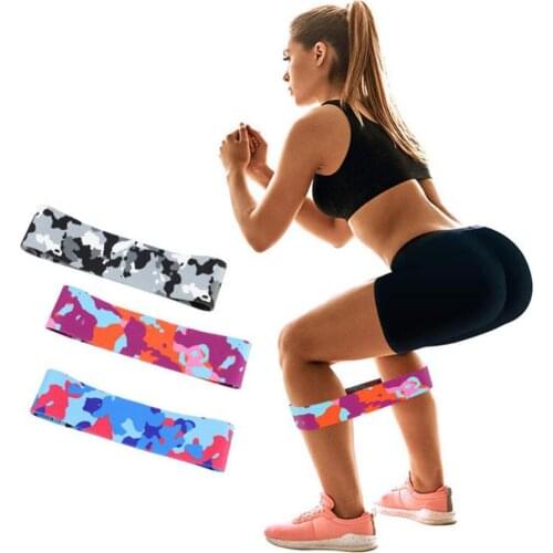 Camouflage Fitness Hip Shaping Elastic Anti-skid Leg Butt Squat Resistance Band Anti-slip and elastic easy to use Light weight