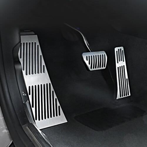 Aluminum Alloy Foot Brake Accelerator Pedals Set Fit For BMW 3 Series E46 E87 E90 E91 E92 E93 M3 AT MT Silver Black