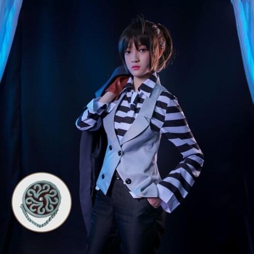 Game Identity V Prisoner Luca Balsa Cosplay Costume Halloween Carnival Uniforms Party Suit Coat Shirt Pans Vest Custom Made