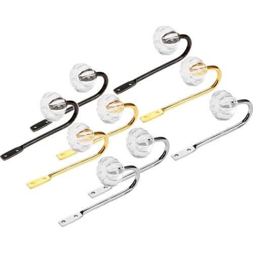 5Pcs 86*45mm Crystal Wall Mounted Hook Kitchen Bathroom Door Coat Robe Hanging Hooks Closet Towel Clothes Hanger Storage Holder