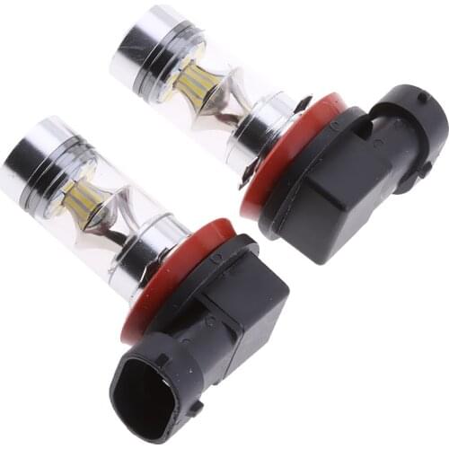 2 Pieces H8 20-LED 100W High Power White Projector Fog Driving Light Bulbs