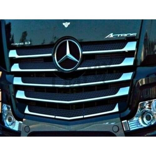 MERCEDES BENZ ACTROS MP4 CHROME FRONT GRİLL 11 PCS S.STEEL (WIDE CABİN)