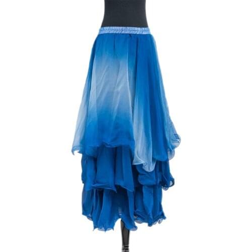 Lady Belly Dance Skirts Silk Belly Dance Costume 3 Layers Multicolor dancing skirt Women Belly Dance wear women Practice clothes