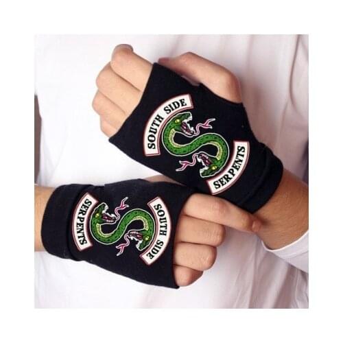 Riverdale Gym Gloves Men Knitted Fingerless Gloves Outdoor riding Gloves South Side Serpents