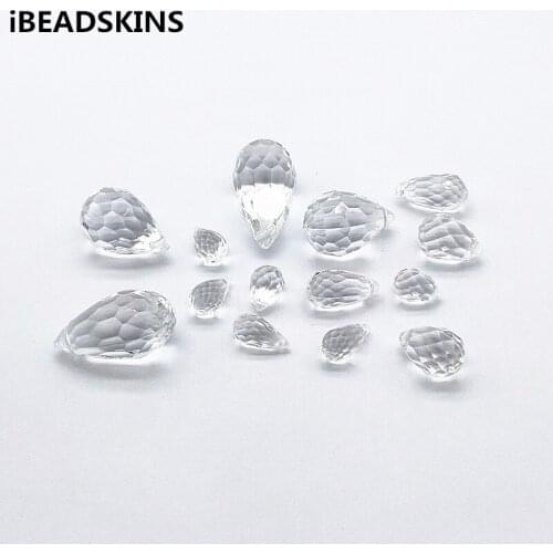 New arrival! (choose size) Clear acrylic Faceted Drop shape beads for Earrings parts,hand Made Jewelry Findings & Components