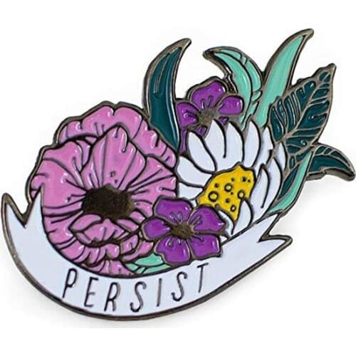Galentines Day Gift Feminist Brooch - Nevertheless She Persisted Lapel Pin Nasty Woman