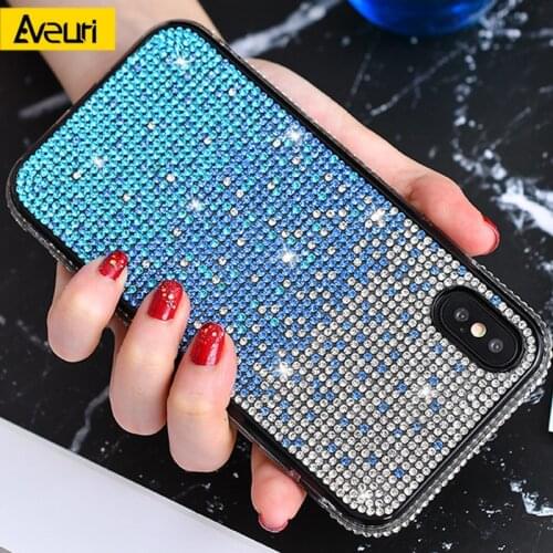 Luxury Diamond i Phone Case For iPhone 11 Pro Max X XR XS Max Coque Silicone Bling Girl Cover For iPhone 6 S 6s 7 8 Plus Case