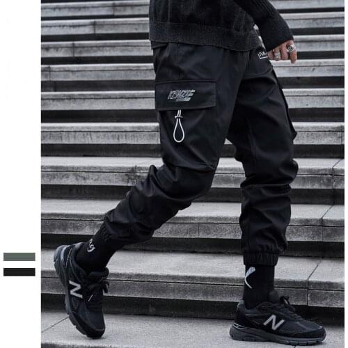 2021 Multi Pockets Cargo Harem Jogger Hip Hop Pants Fashion Casual Track Trousers Streetwear Harajuku New Men Sweatpants