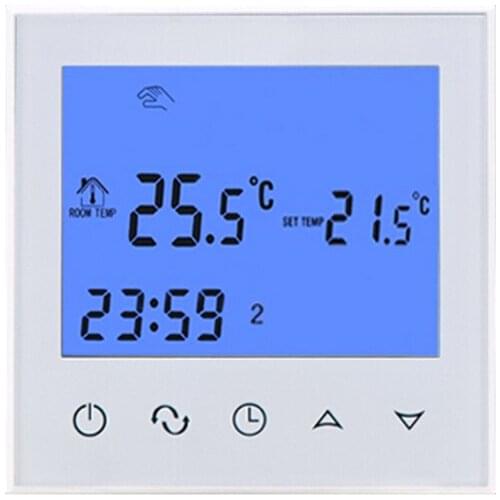 High Quality Large LCD Digital Touch Screen Thermostat for Electric Floor Heating 12A/16A 100-240VAC