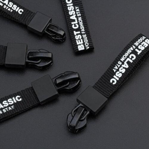 Webbing No. 3 No. 5 Zipper Sliders Home textile bag with Down jacket zipper pull handle Metal slider Garment accessories 10pcs
