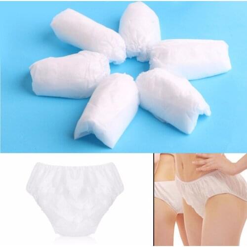 New Disposable 6Pcs/Set Non Woven Paper Brief Panties Underwear Ladies Women travel underwear