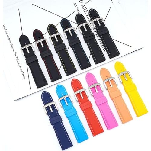 16mm 18mm 20mm 22mm 24mm Universal Silicone Watch Band Sport Quick Release Wrist Strap Bracelet for Huawei watch gt 2/2e Pro