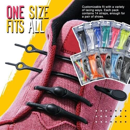 14pcs/Pack Lazy Silicone Shoelaces Round Elastic Shoe Laces Special No Tie Rubber For Sneakers Fit Strap Dropshipping