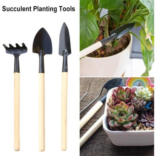 3 Pcs/set Garden Accessories Mini Spade Shovel Harrow Flowerpot Plant Soil Shovels Gardening Tools Potted Plants Maintenance