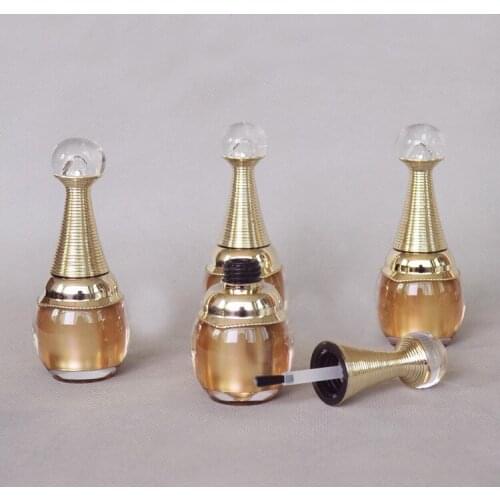 5/10/20pcs 10ml Pagoda Shape Empty Nail Polished Bottle With Black Cap Brush Acrylic Nail Bottle
