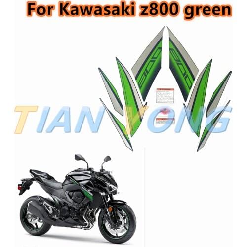 Motorcycle Whole Fairing Sticker Decals Kit For Kawasaki z800 green custom made high quality water proof Protective Decorative