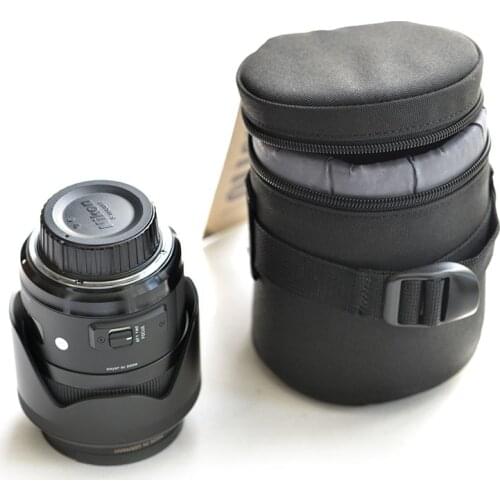 8x12.5cm Camera Lens Pouch Lens Case Bag for Canon 18-135mm & Sigma 35mm f/1.4 ART & Tamron 90mm micro