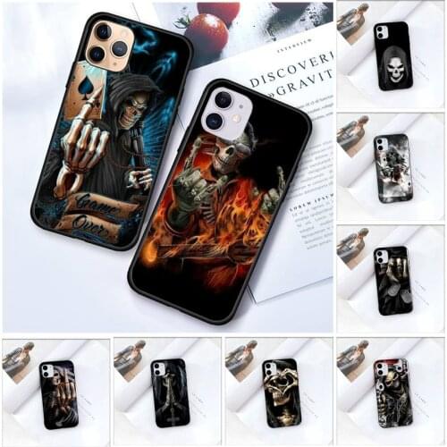 Zororong Grim reaper skull skeleton Phone Case For iPhone 12 Mini 11 Pro XS Max X XR 7 8 Plus