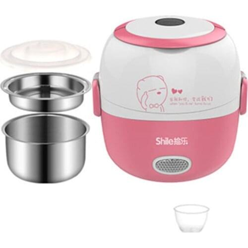 MINI Rice Cooker Thermal Heating Electric Lunch Box 2 Layers Portable Food Steamer Cooking Container Meal Lunchbox Warmer